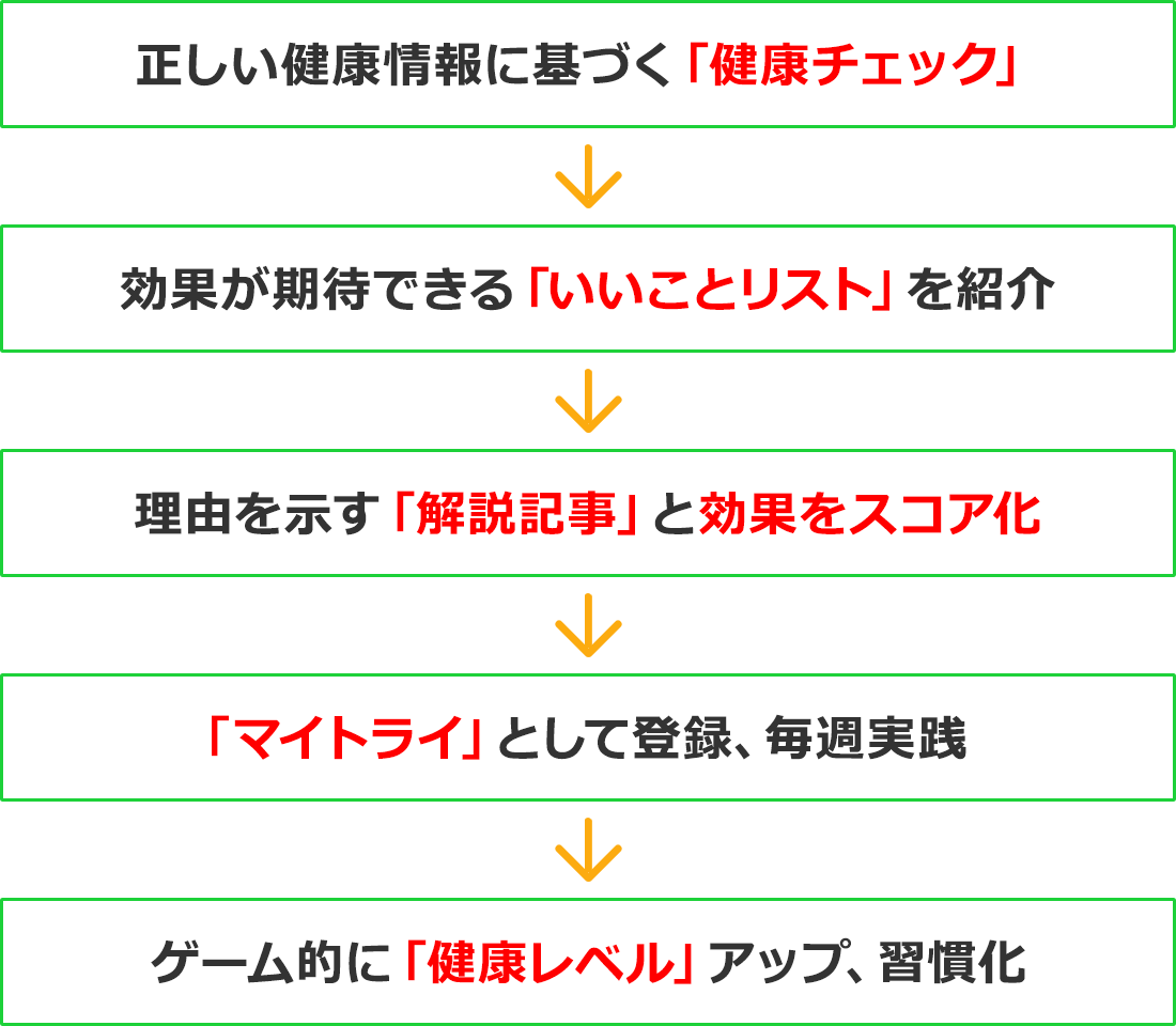 健康行動を実践するフロー詳細